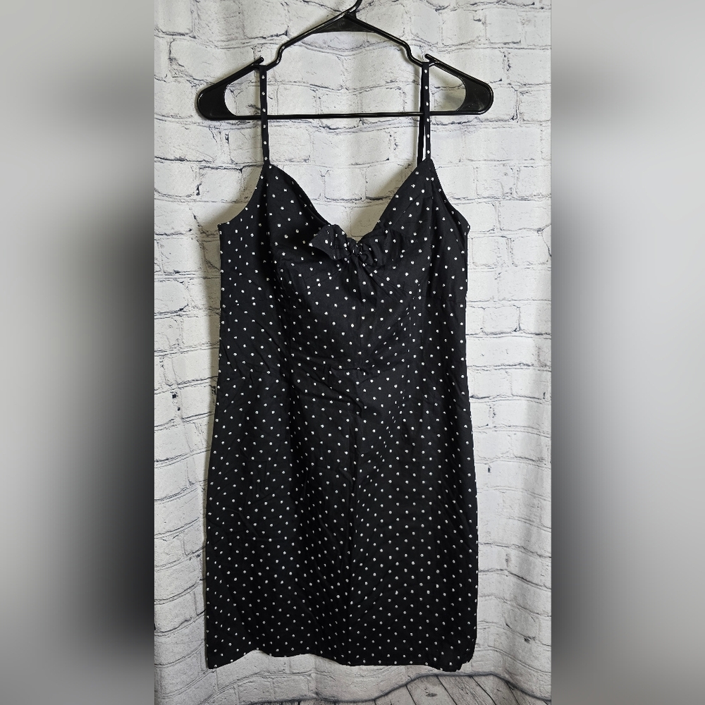 Ann Taylor Loft Black Polka Dot Dress‎ Size 12
